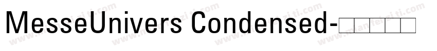 MesseUnivers Condensed字体转换